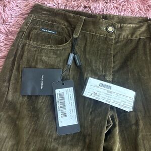Dolce and Gabbana crushed velvet pants